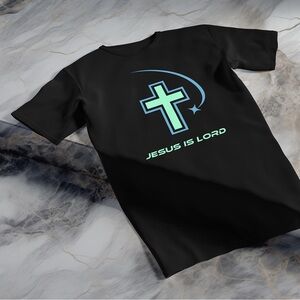 Men’s Shirts Jesus Is LORD Christian Faith Bible Verse T-Shirt